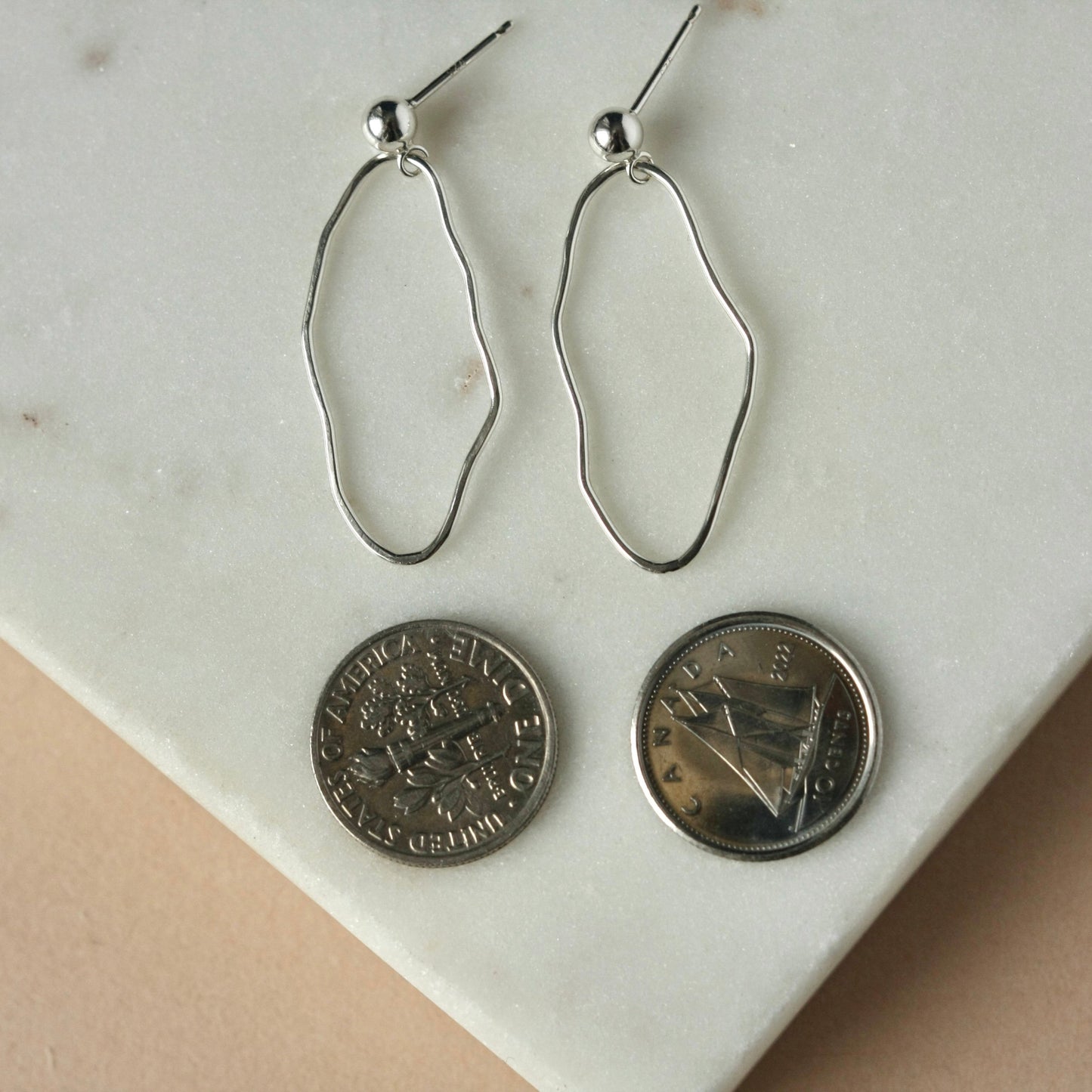 Sterling Silver Irregular Ball Post Earrings