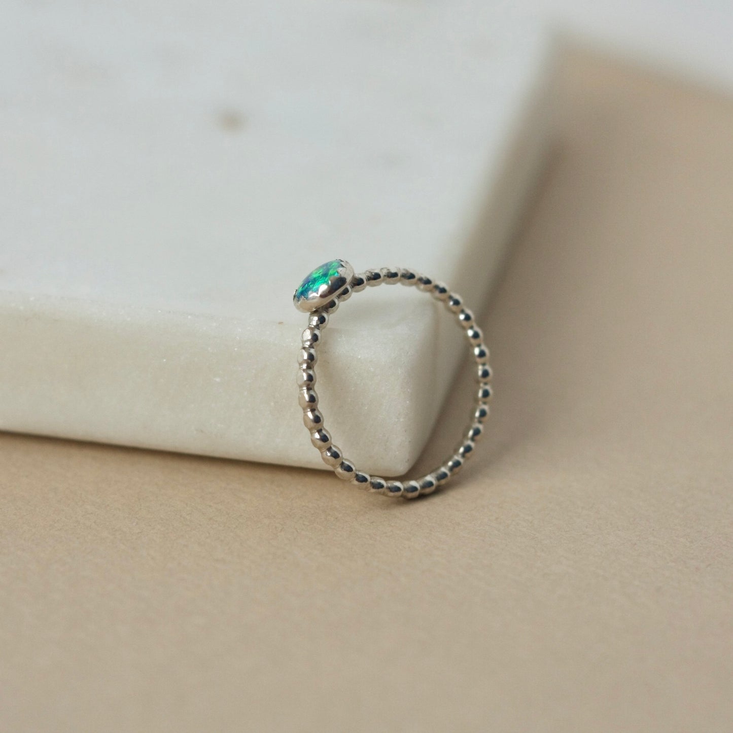 Australian Opal Sterling Silver Ring