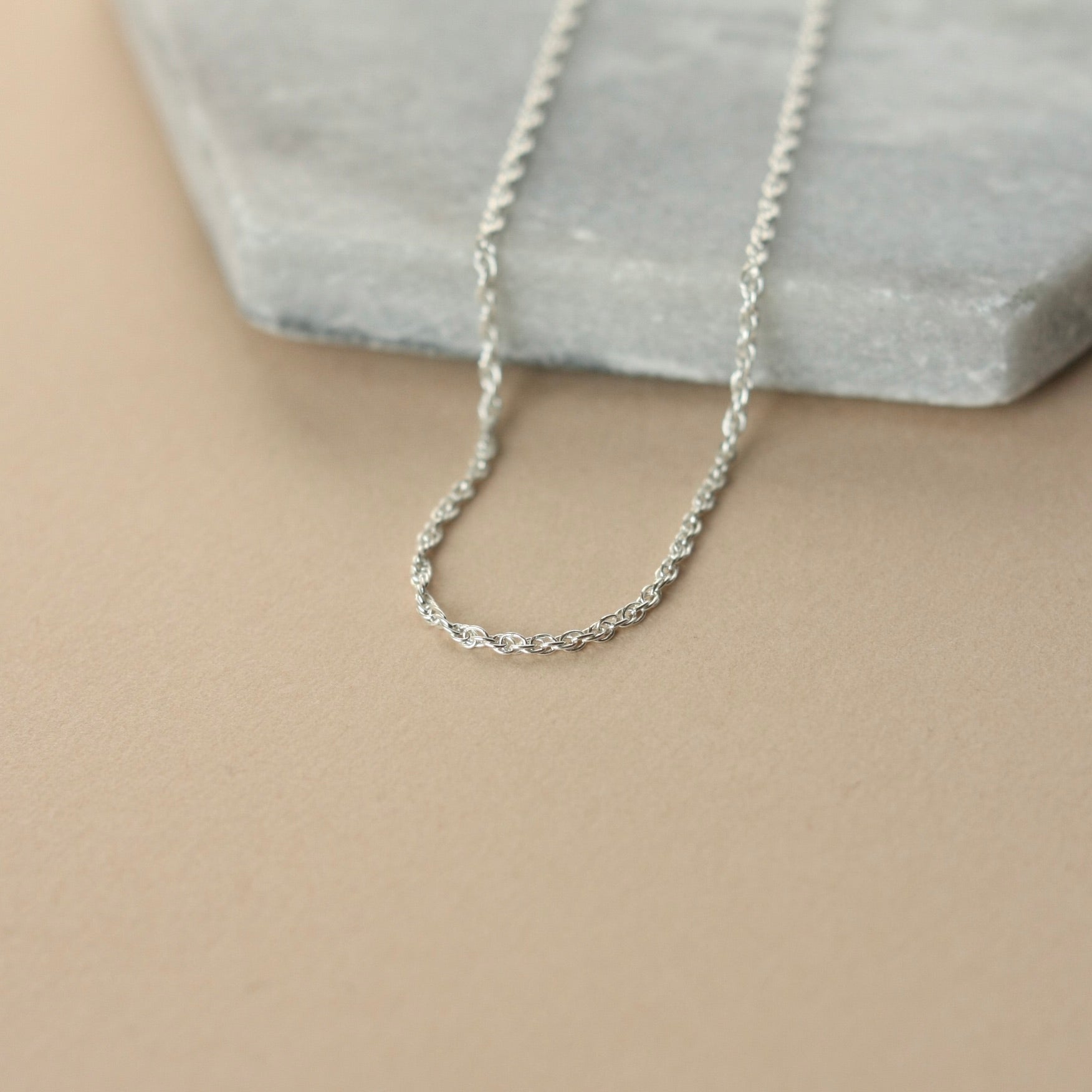 Sterling Silver Rope Chain Necklace