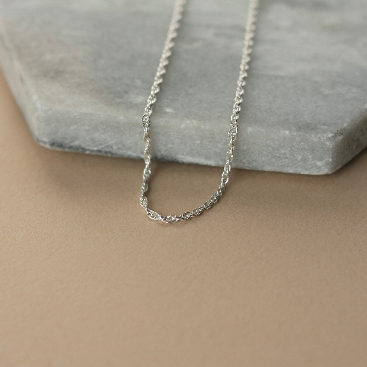 Sterling Silver Rope Chain Necklace