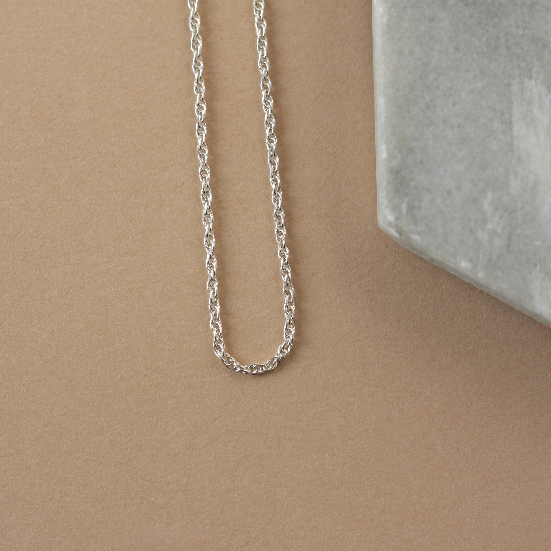 Sterling Silver Rope Chain Necklace