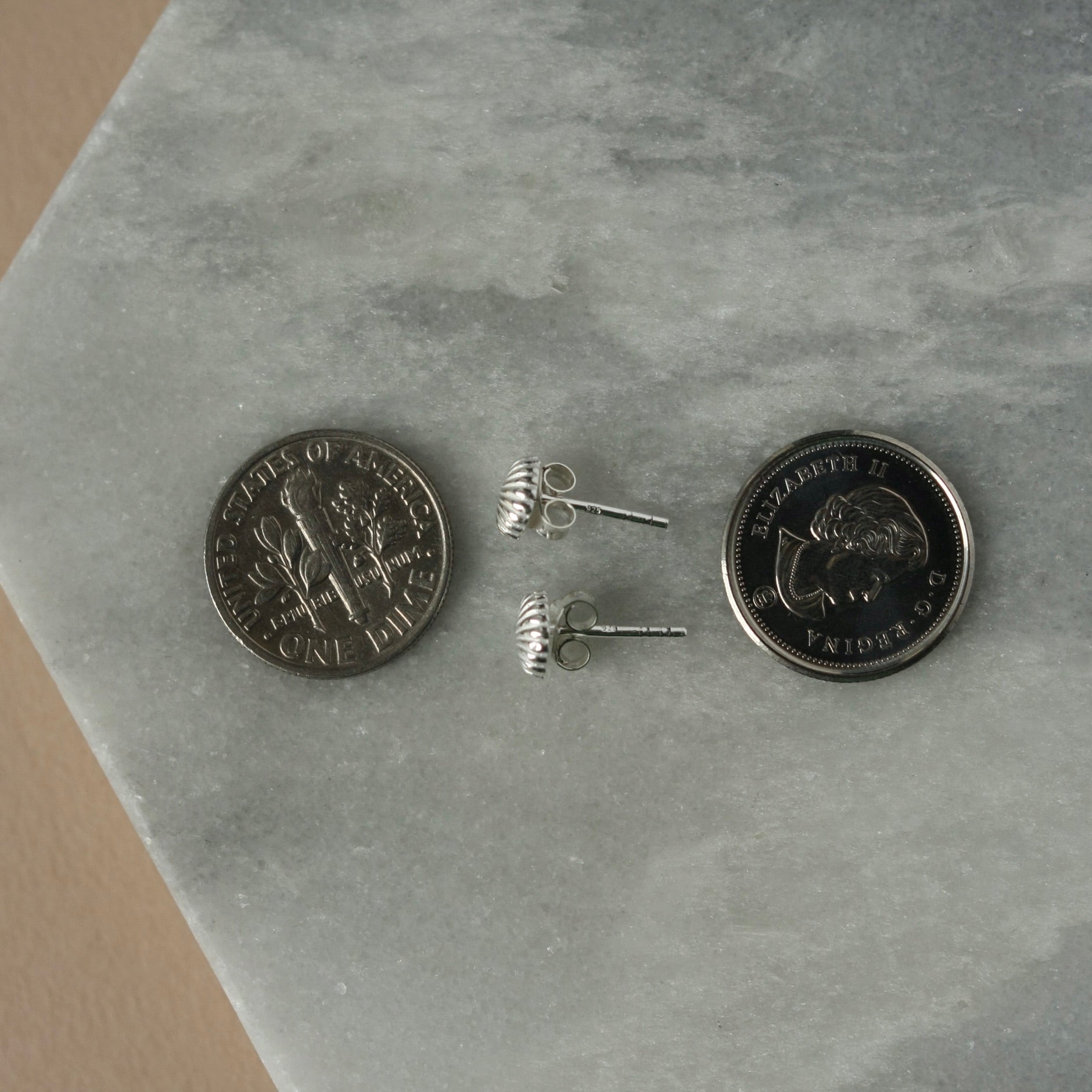Dainty Sterling Silver Seashell Studs