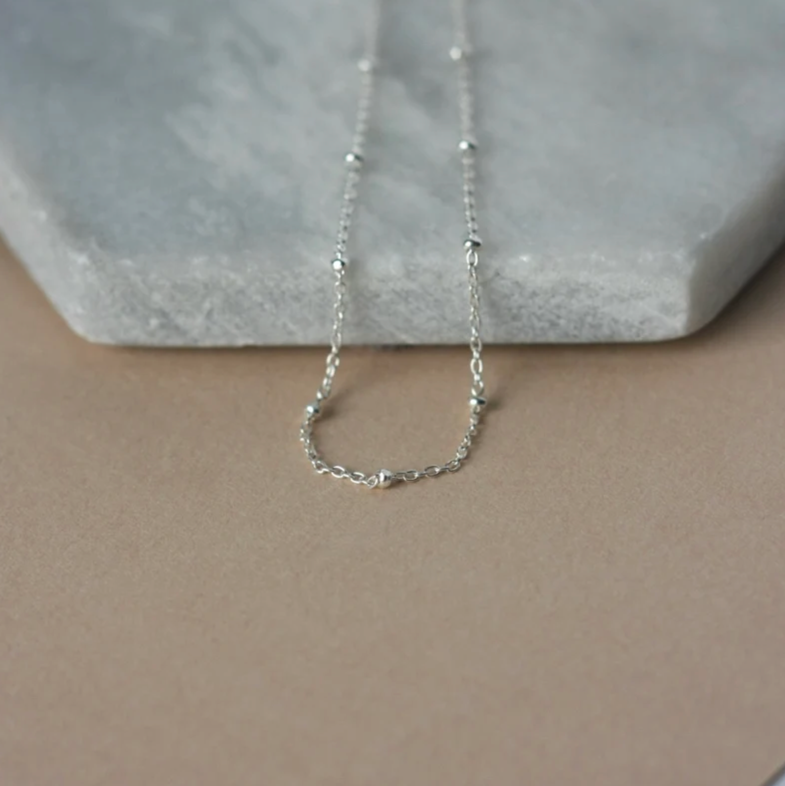 Dainty Sterling Silver Satellite Chain