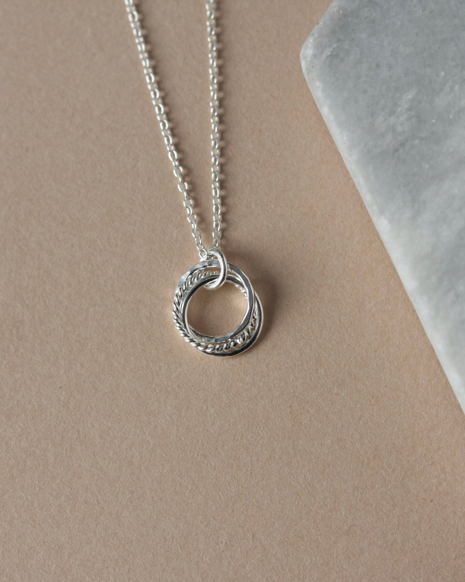 Three Interlocking Circle Necklace