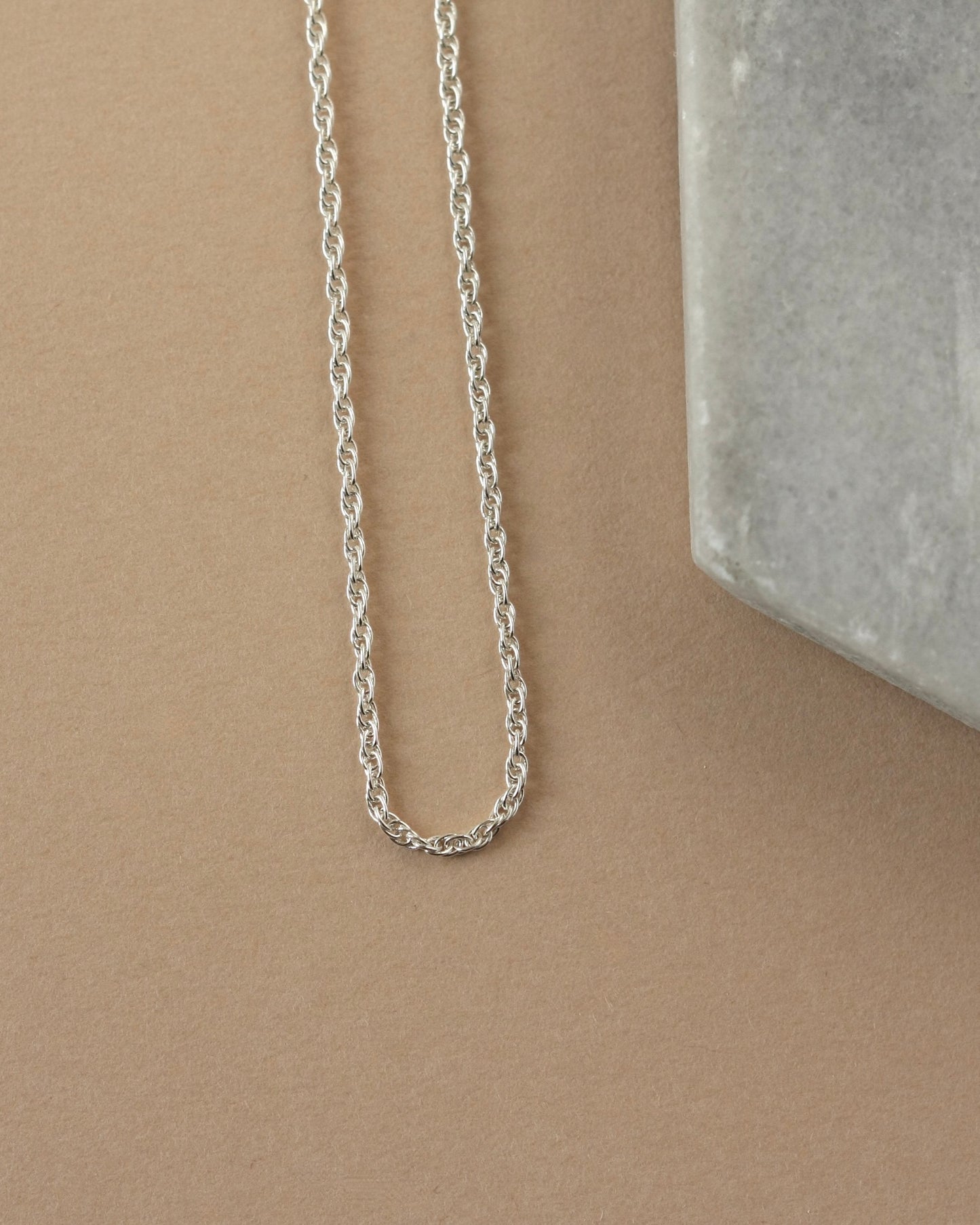 Sterling Silver Rope Chain Necklace