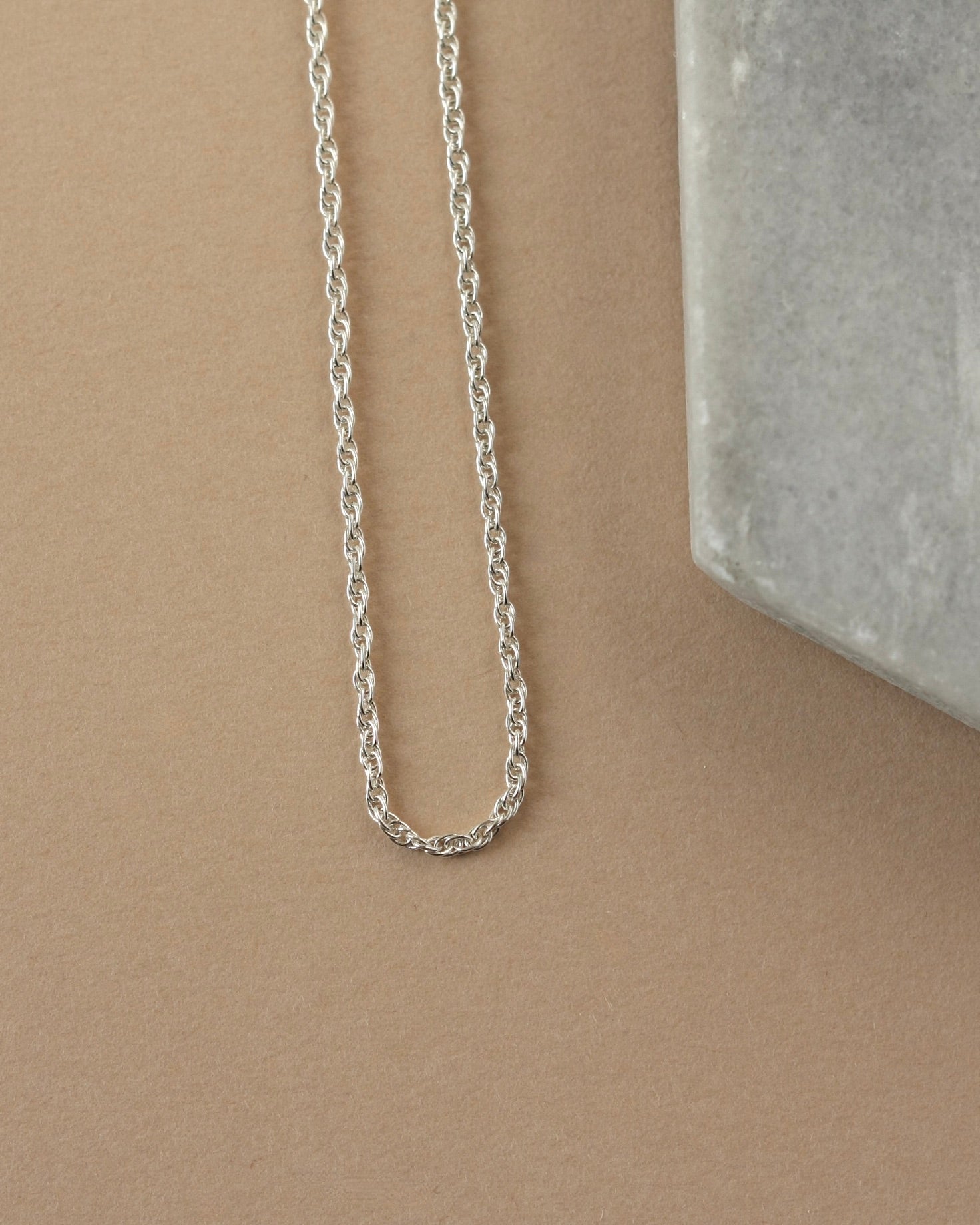 Sterling Silver Rope Chain Necklace
