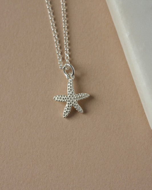 Sterling Silver Starfish Charm Necklace