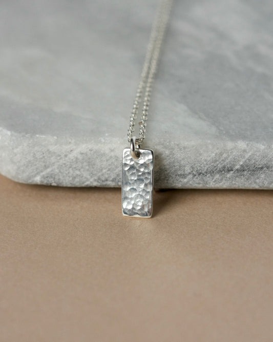 Sterling Silver Small Bar Necklace
