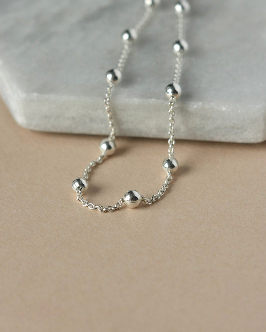 Sterling Silver Beaded Choker