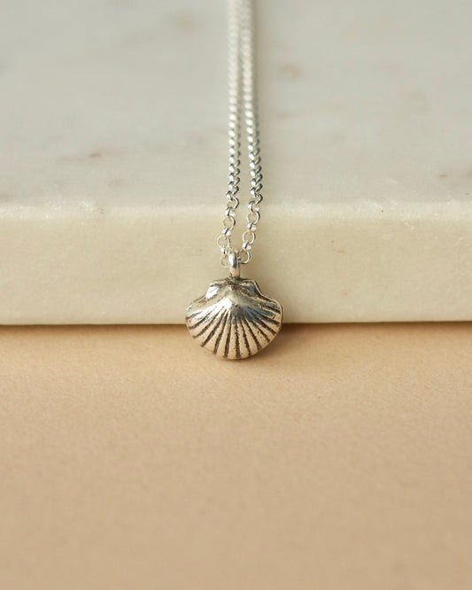 Sterling Silver Seashell Charm Necklace