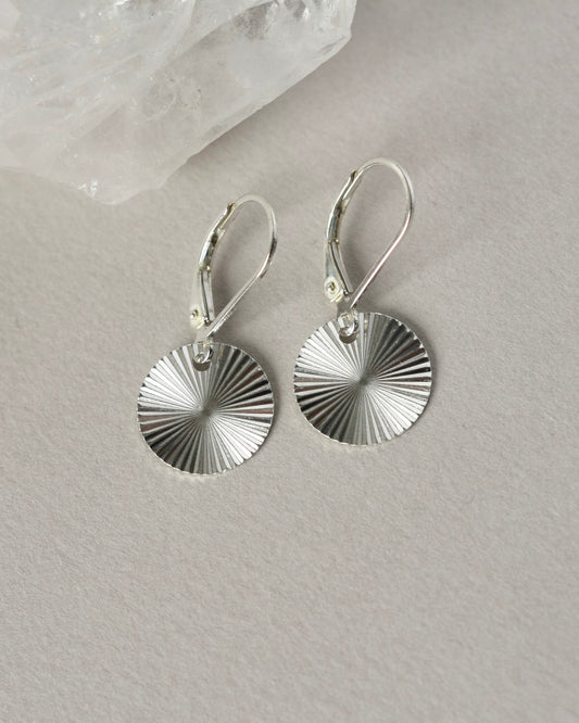 Sterling Silver Sunburst Earrings