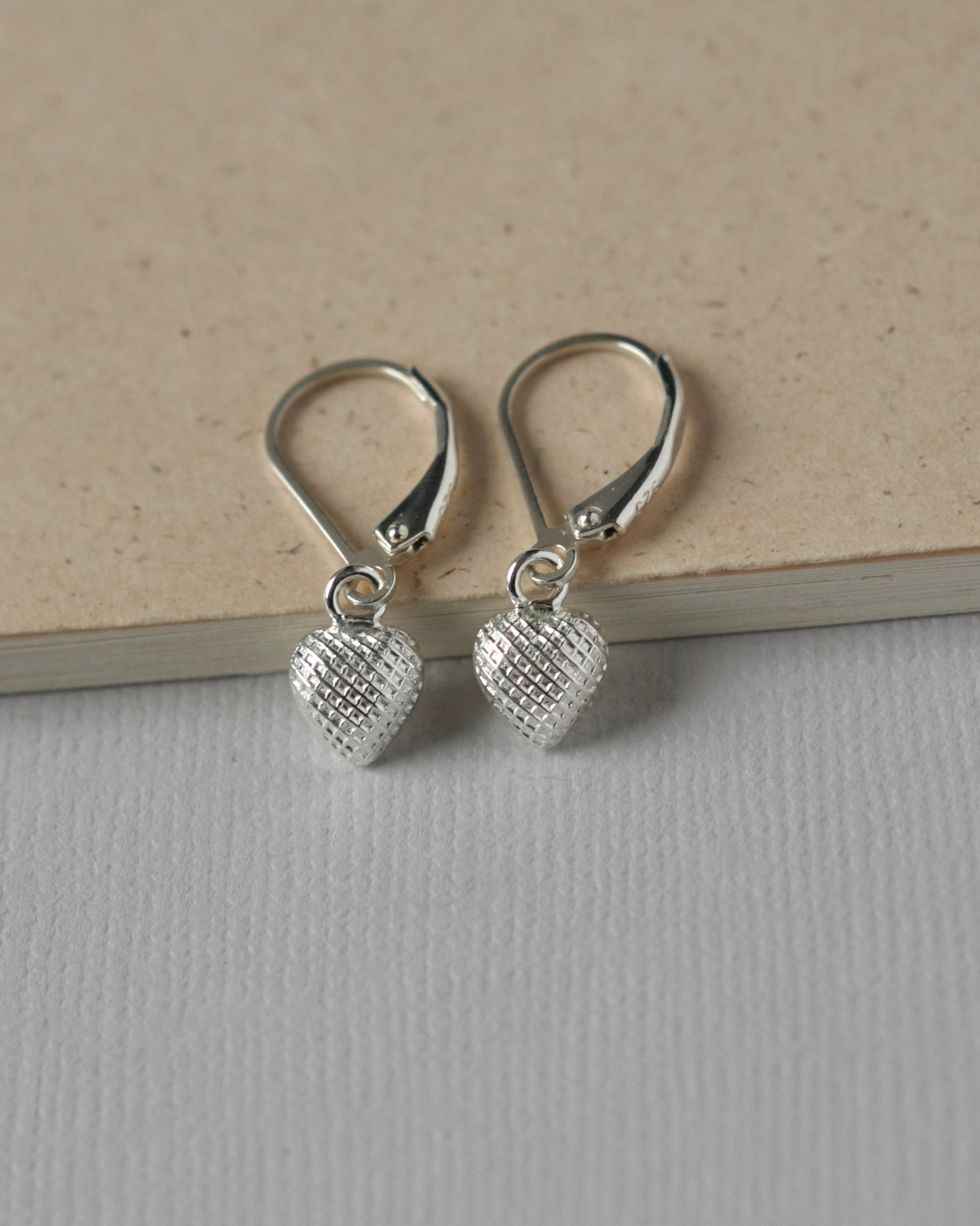 Sterling Silver Heart Dangle Earrings
