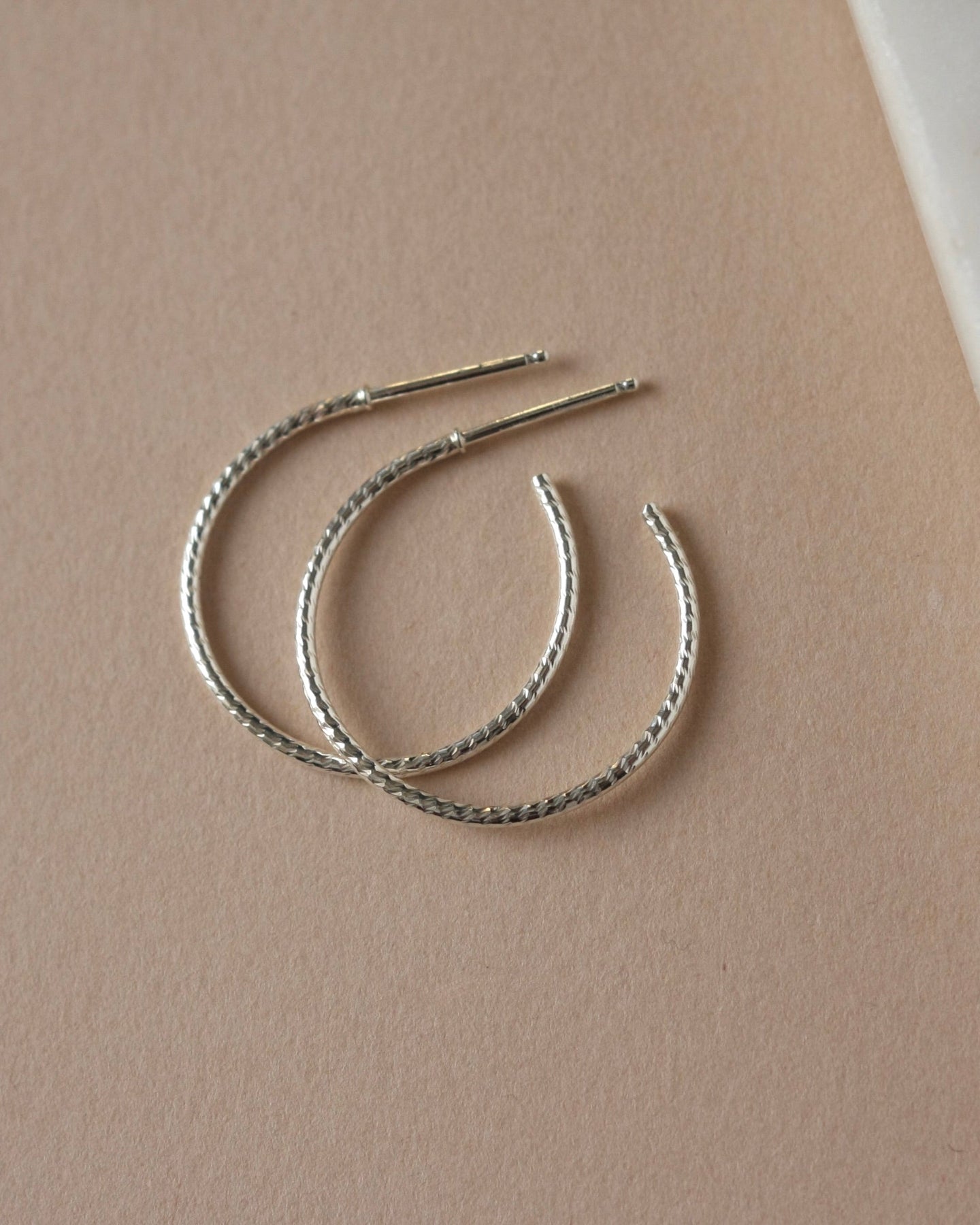 Thin Sterling Silver Hoops