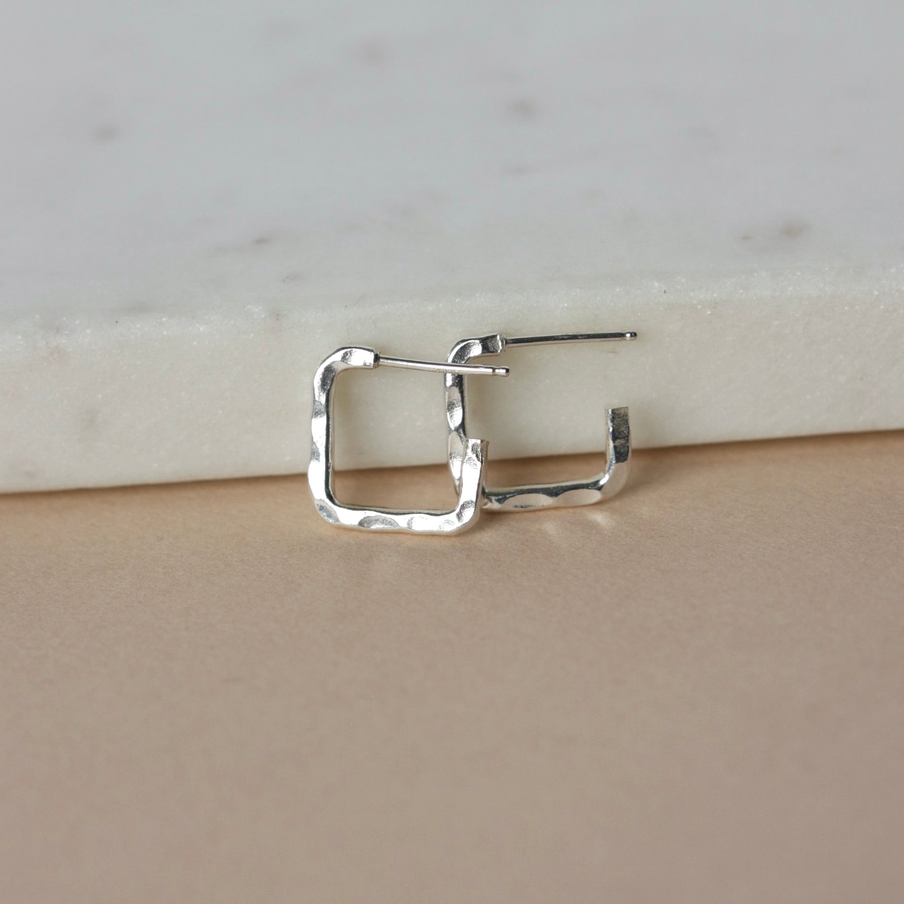 Small Square Silver Earrings | UNOde50