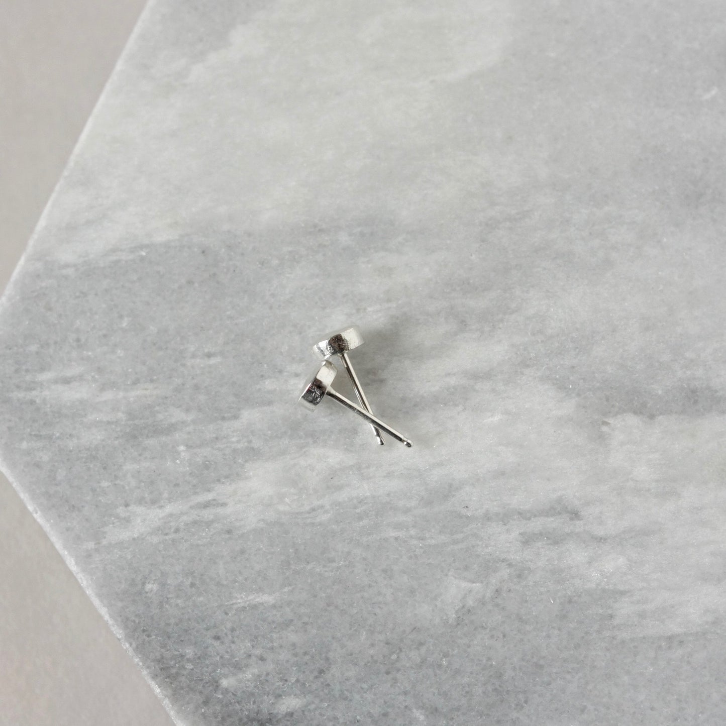 Sterling Silver Pebble Studs
