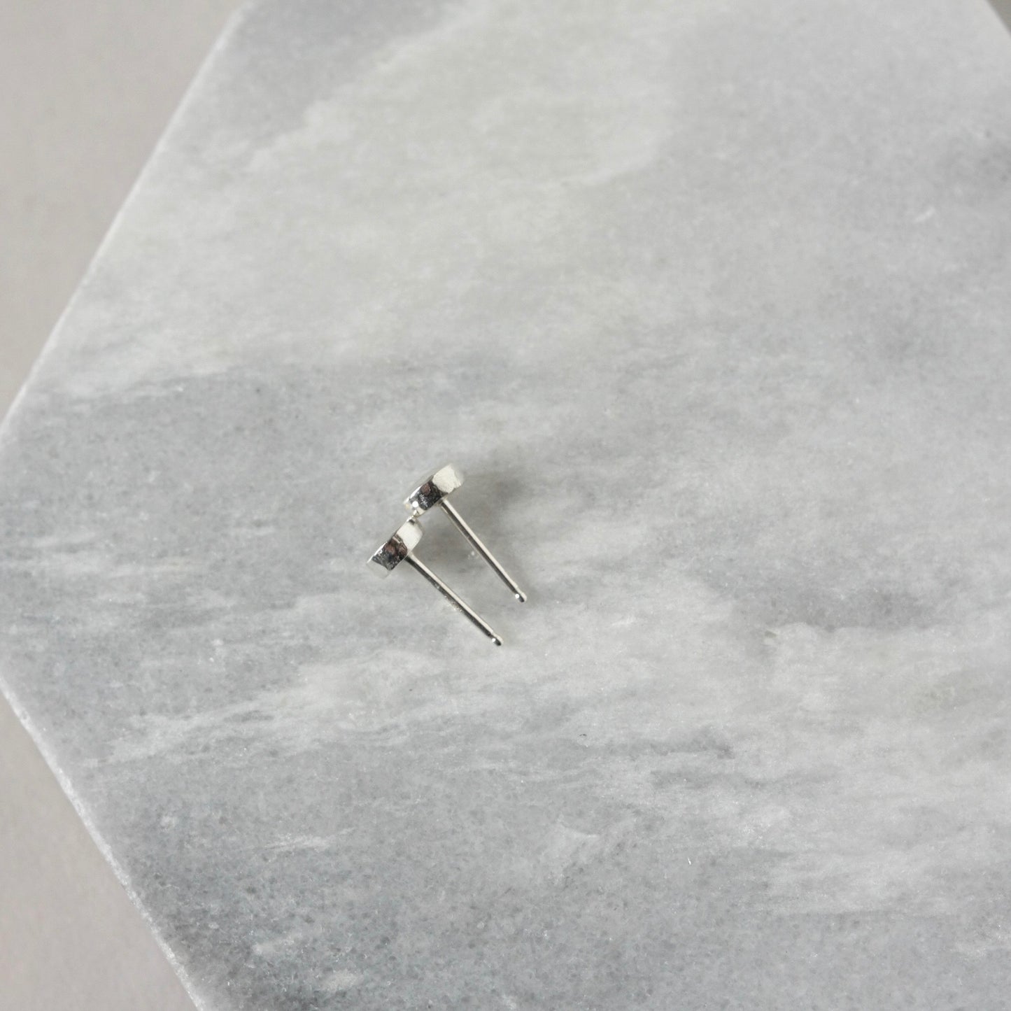 Sterling Silver Pebble Studs