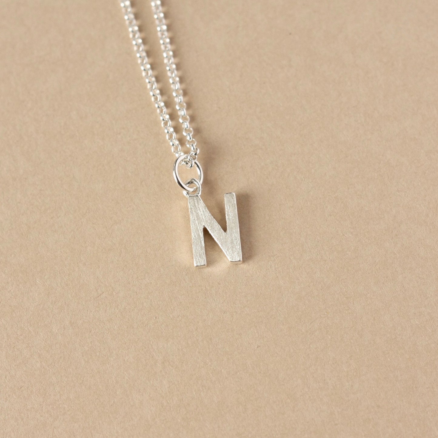 Personalized Sterling Silver Initial Charm Necklace