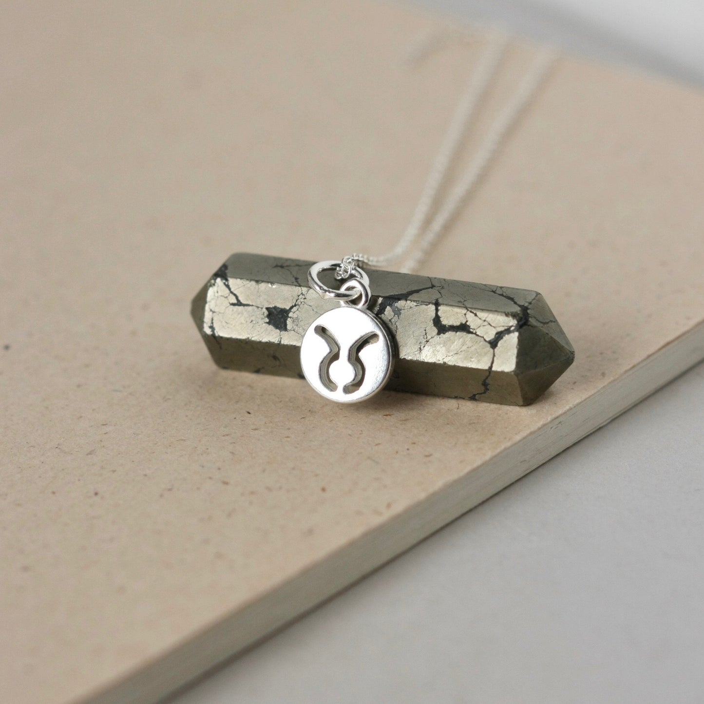 Sterling Silver Round Zodiac Charm Layering Necklace