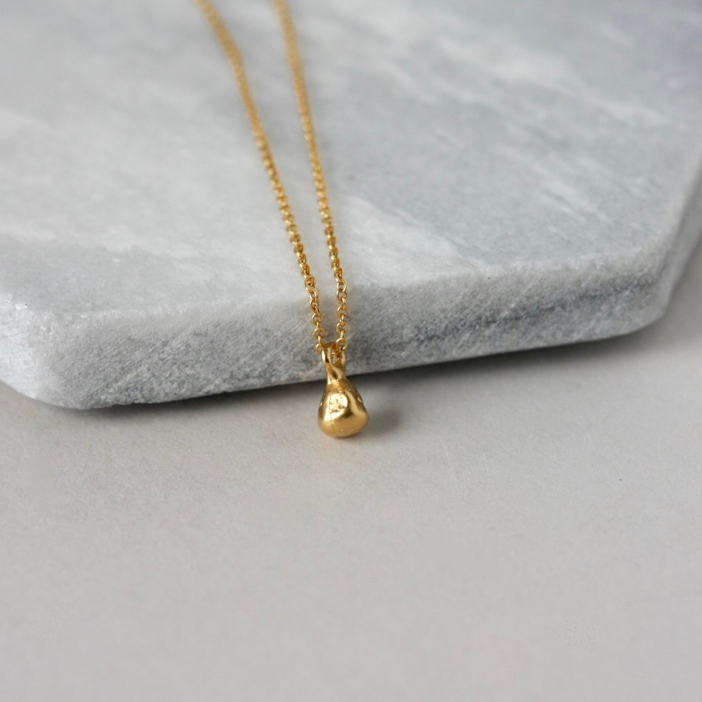 Dainty Gold Teardrop Necklace