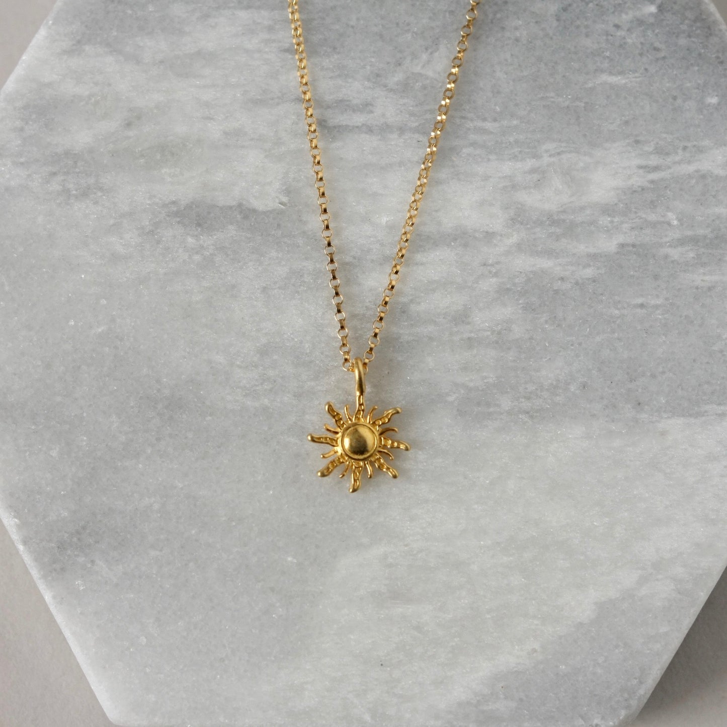 Dainty Gold Sun Necklace