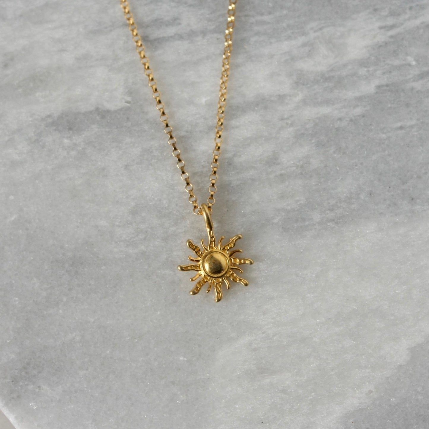 Dainty Gold Sun Necklace