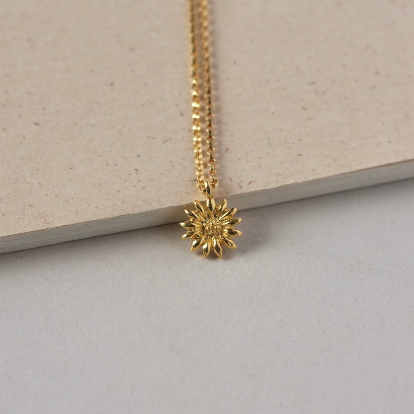 SALE Minimalist Gold Flower Charm Necklace