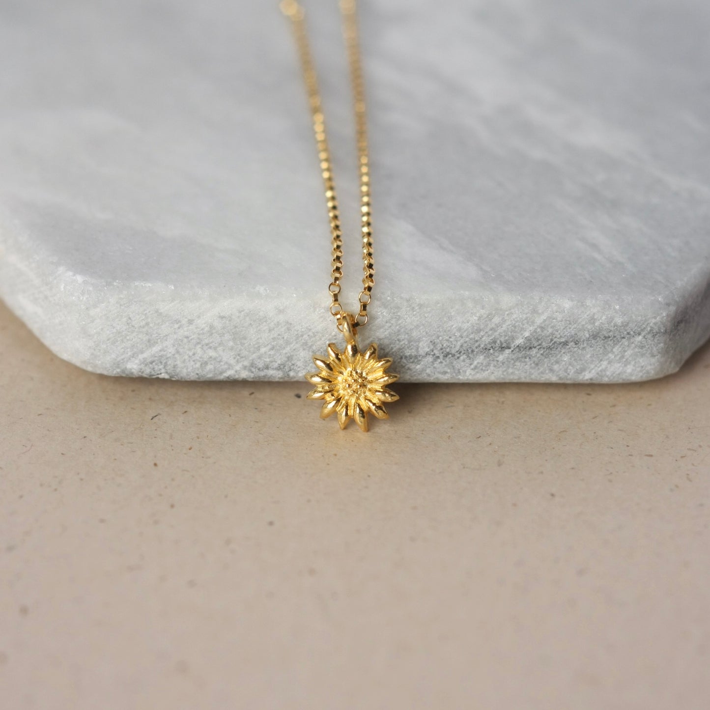 SALE Minimalist Gold Flower Charm Necklace