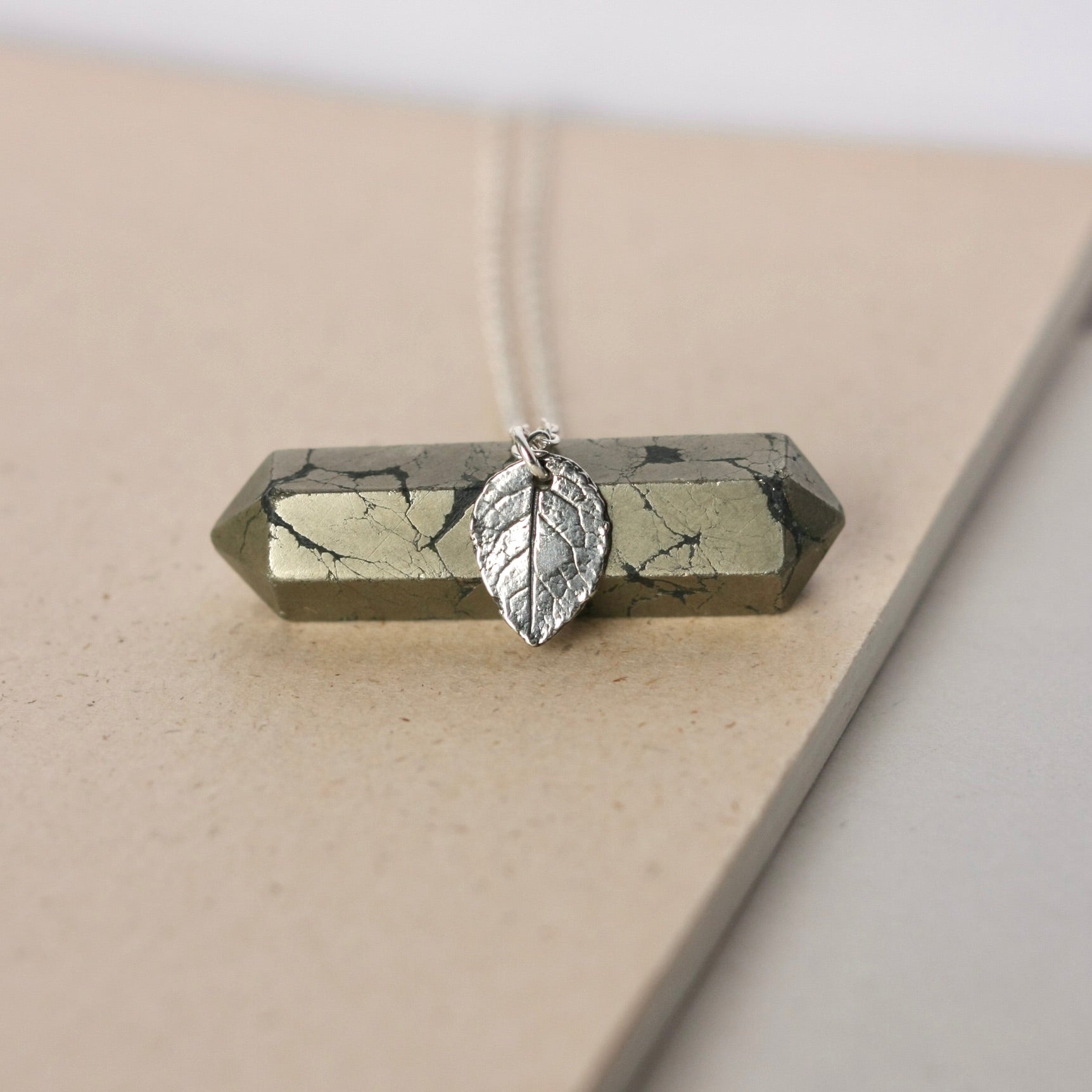 Minimalist Dainty Sterling Silver Leaf  Necklace