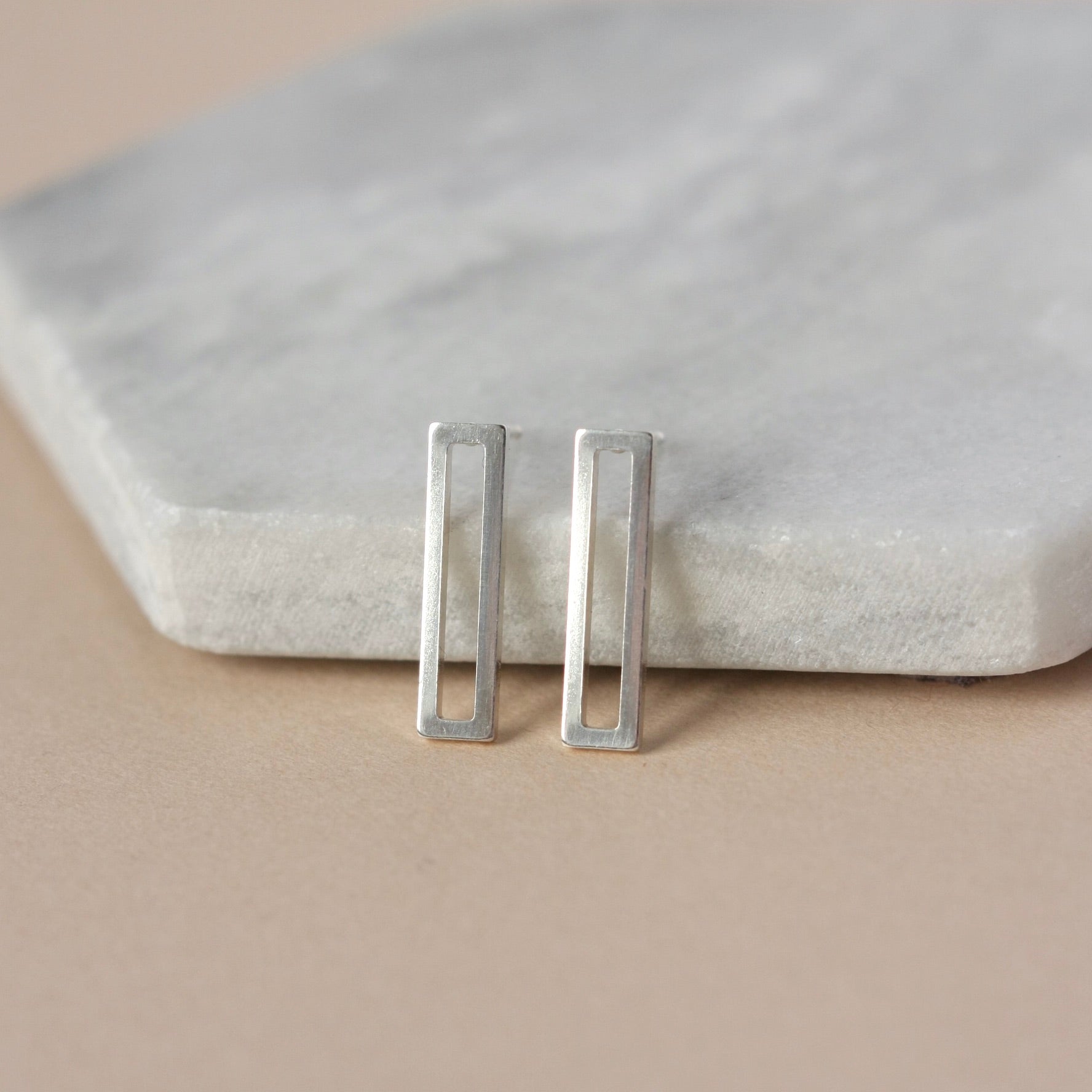 Minimalist Sterling Silver Geometric Stud Earrings