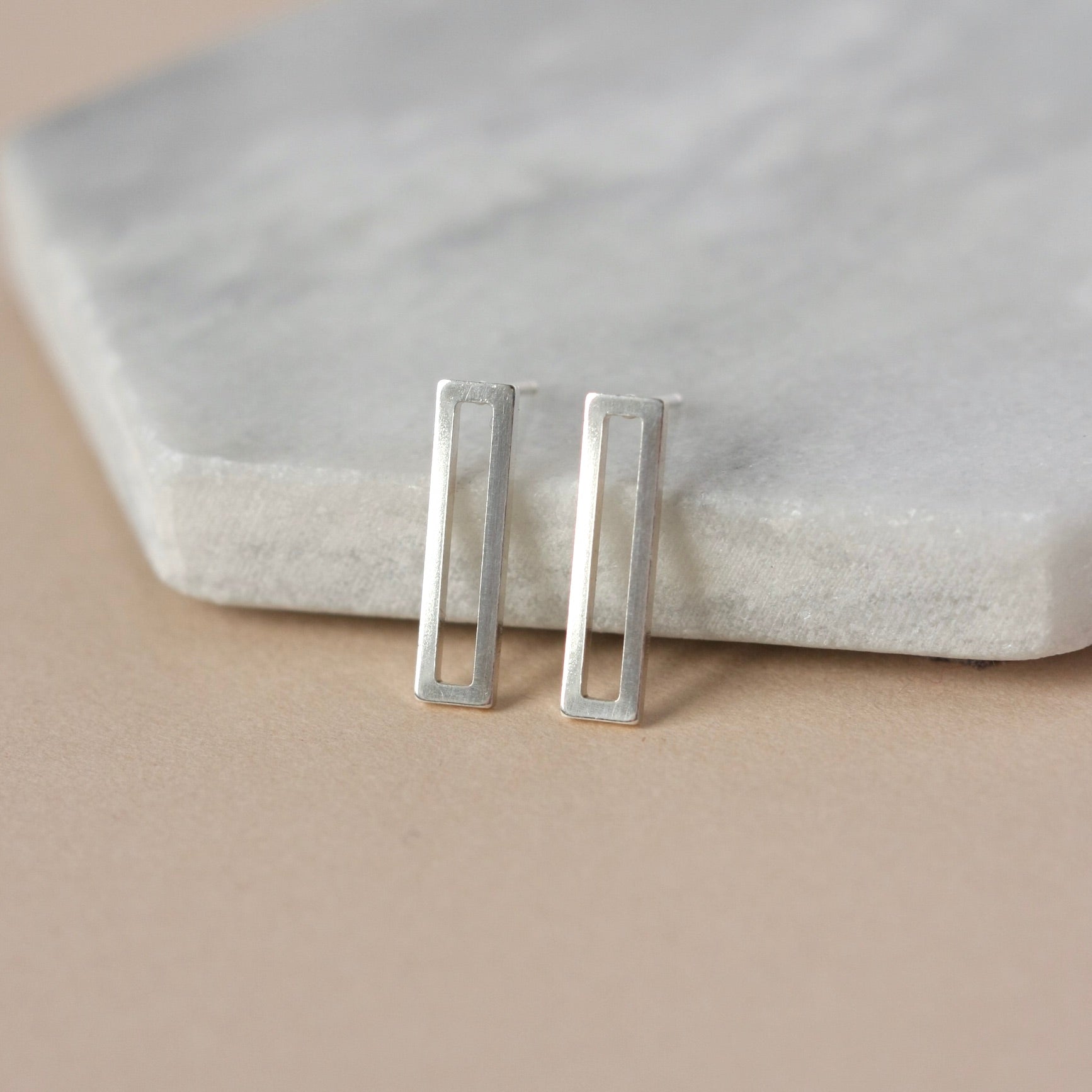 Minimalist Sterling Silver Geometric Stud Earrings