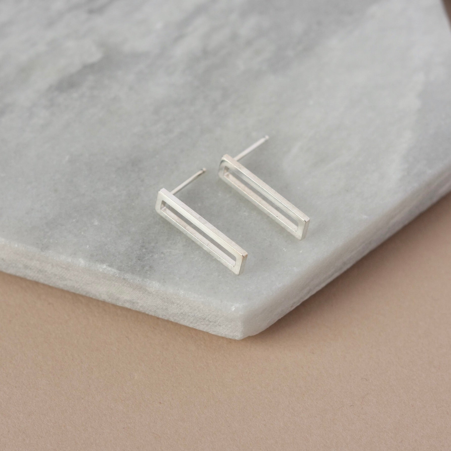 Minimalist Sterling Silver Geometric Stud Earrings