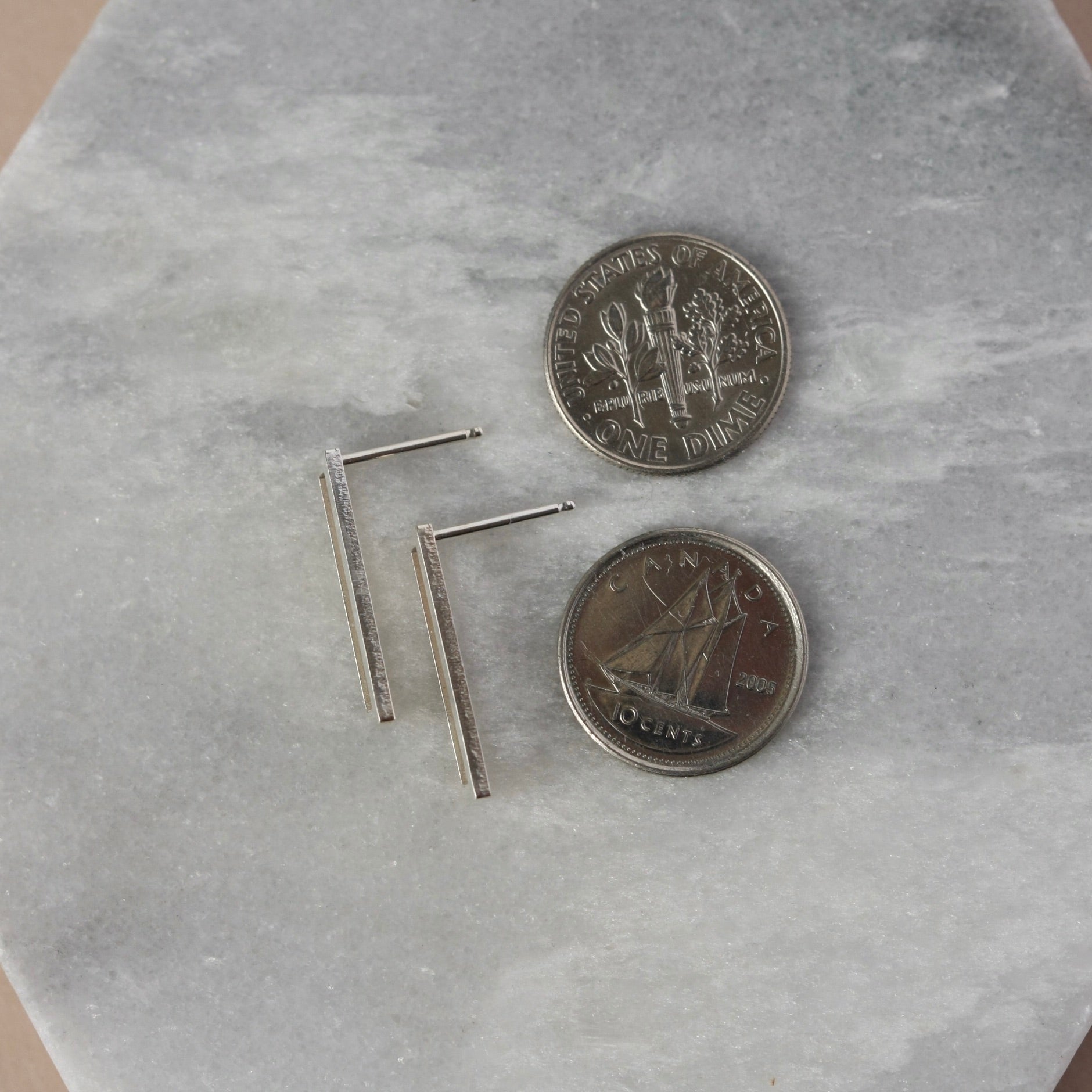 Minimalist Sterling Silver Geometric Stud Earrings