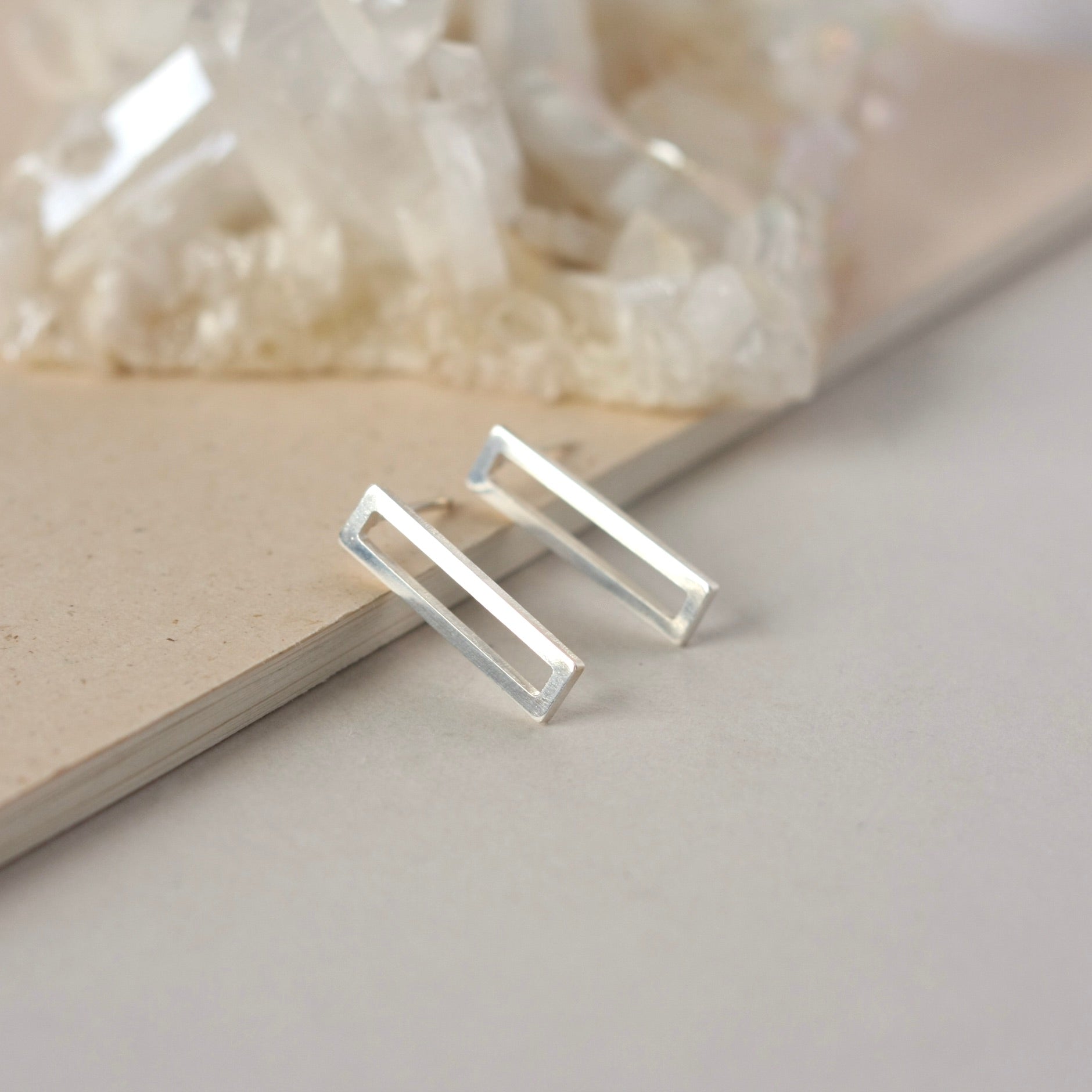Minimalist Sterling Silver Geometric Stud Earrings