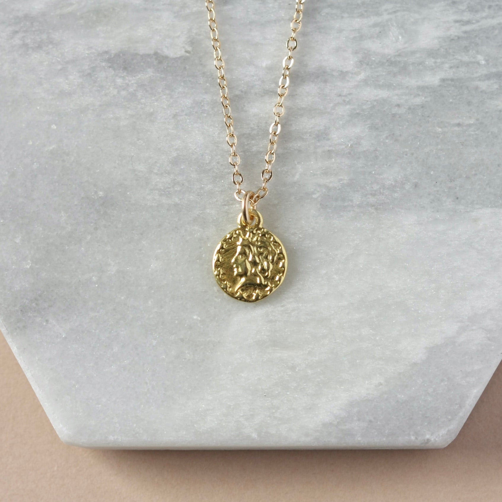 Trendy Minimalist Gold Coin Layering Necklace