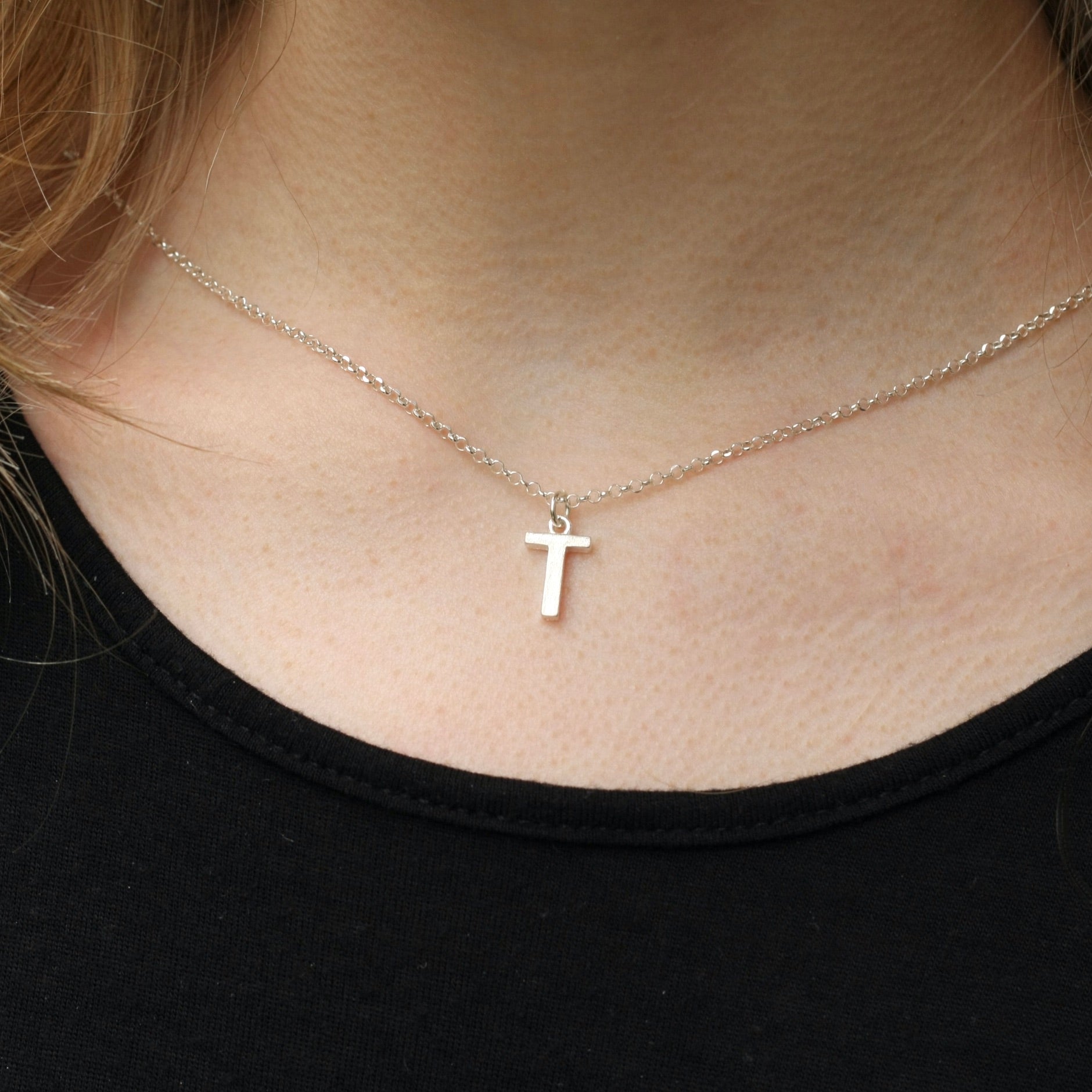 Personalized Sterling Silver Initial Necklace