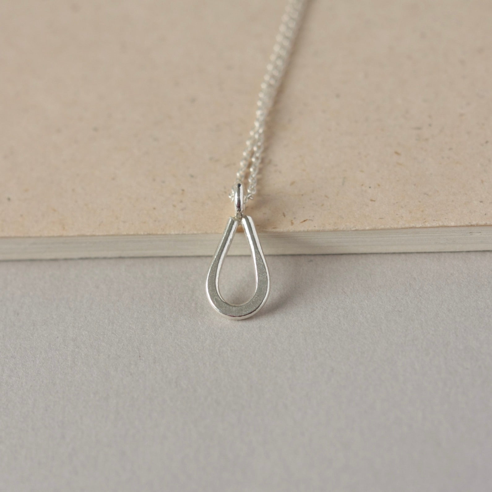 Sterling Silver Layering Teardrop Necklace