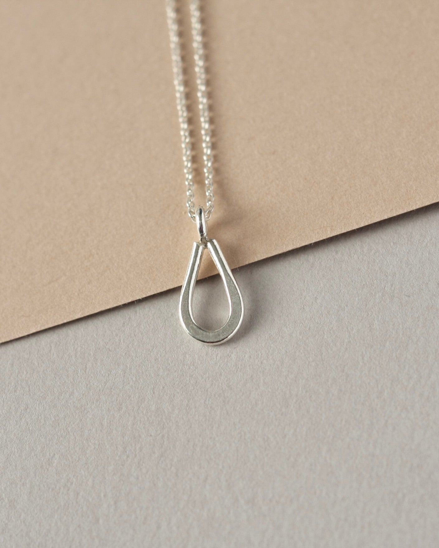 Sterling Silver Layering Teardrop Necklace