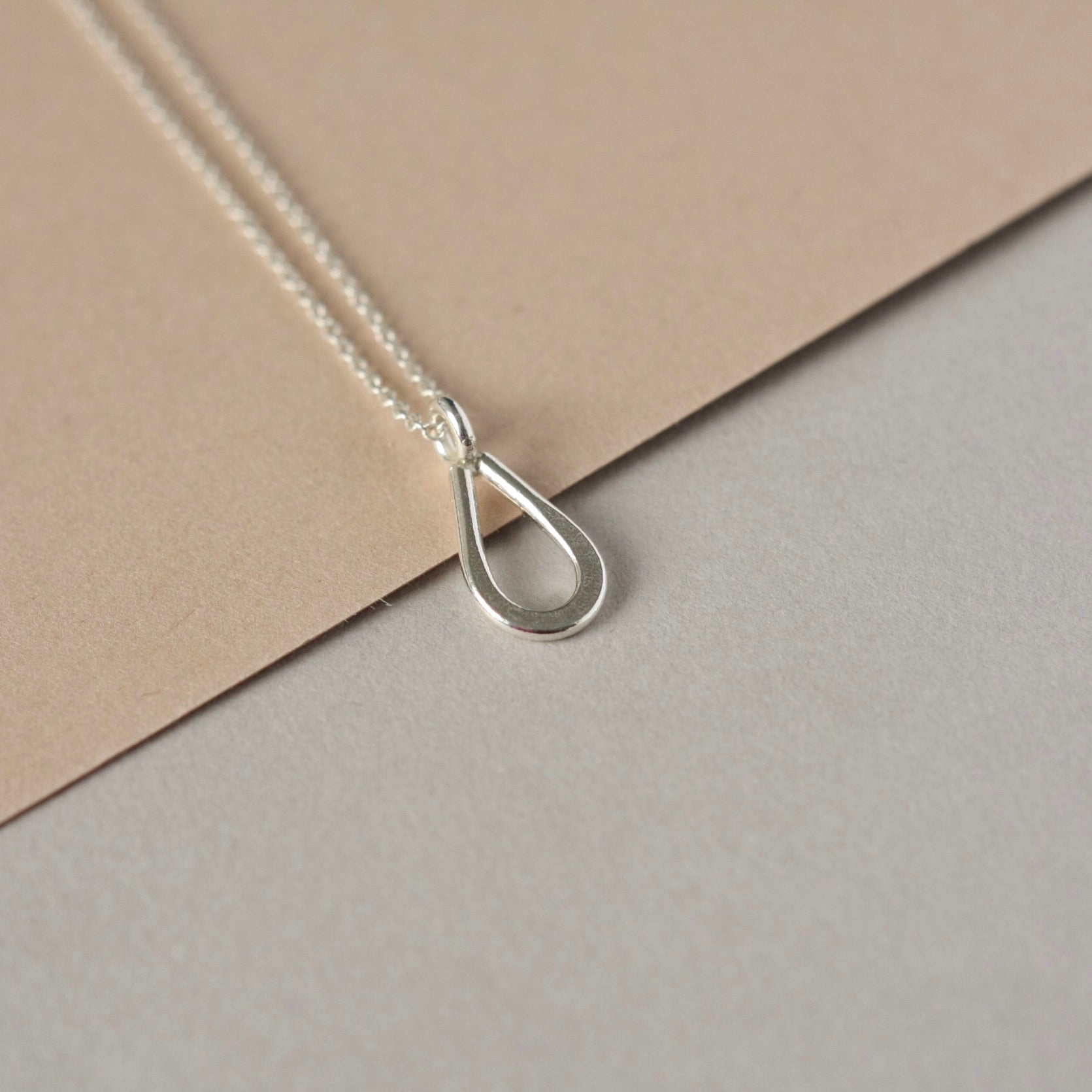 Sterling Silver Layering Teardrop Necklace
