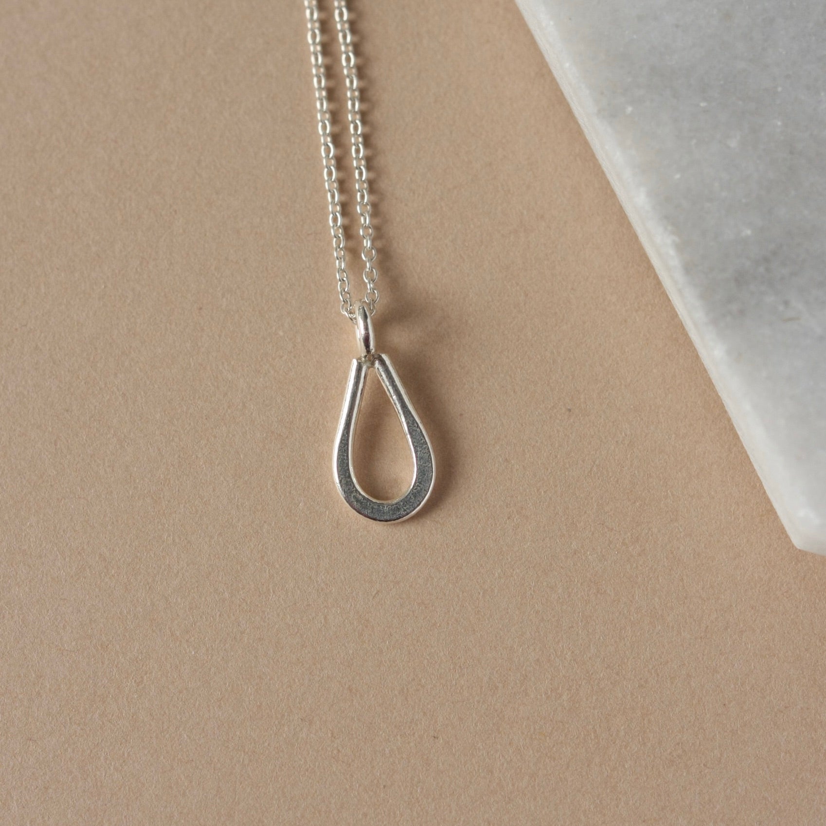 Sterling Silver Layering Teardrop Necklace