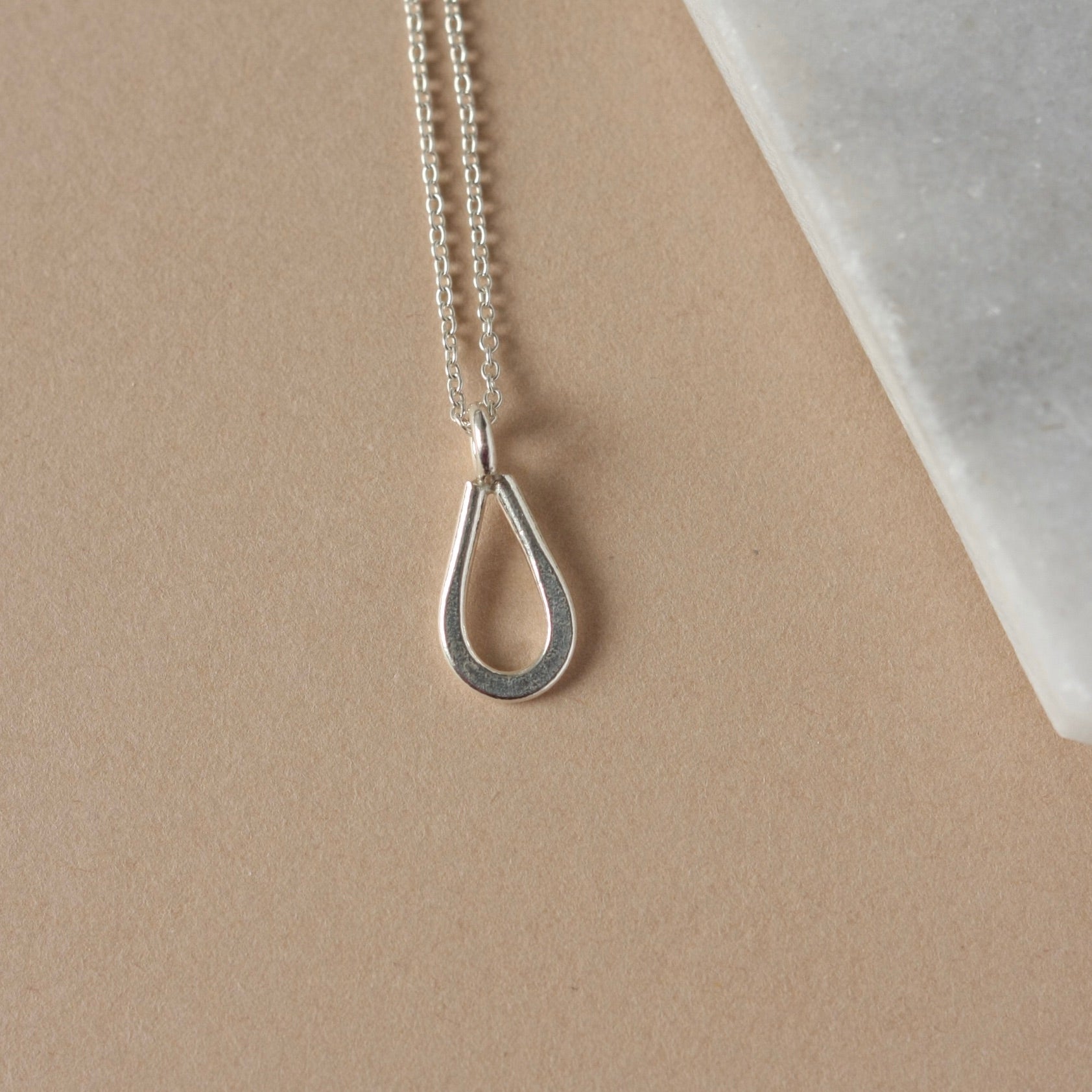Sterling Silver Layering Teardrop Necklace