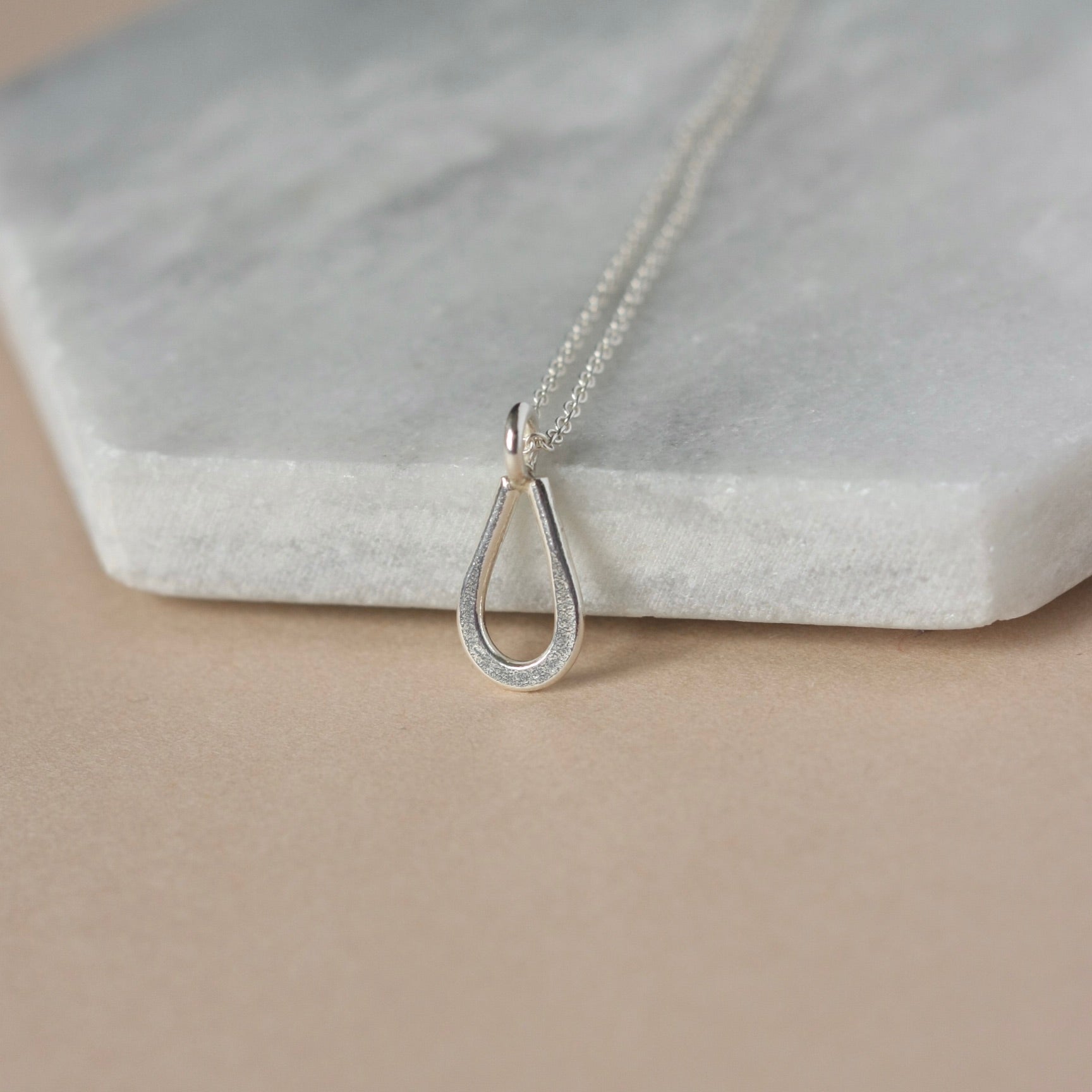 Sterling Silver Layering Teardrop Necklace
