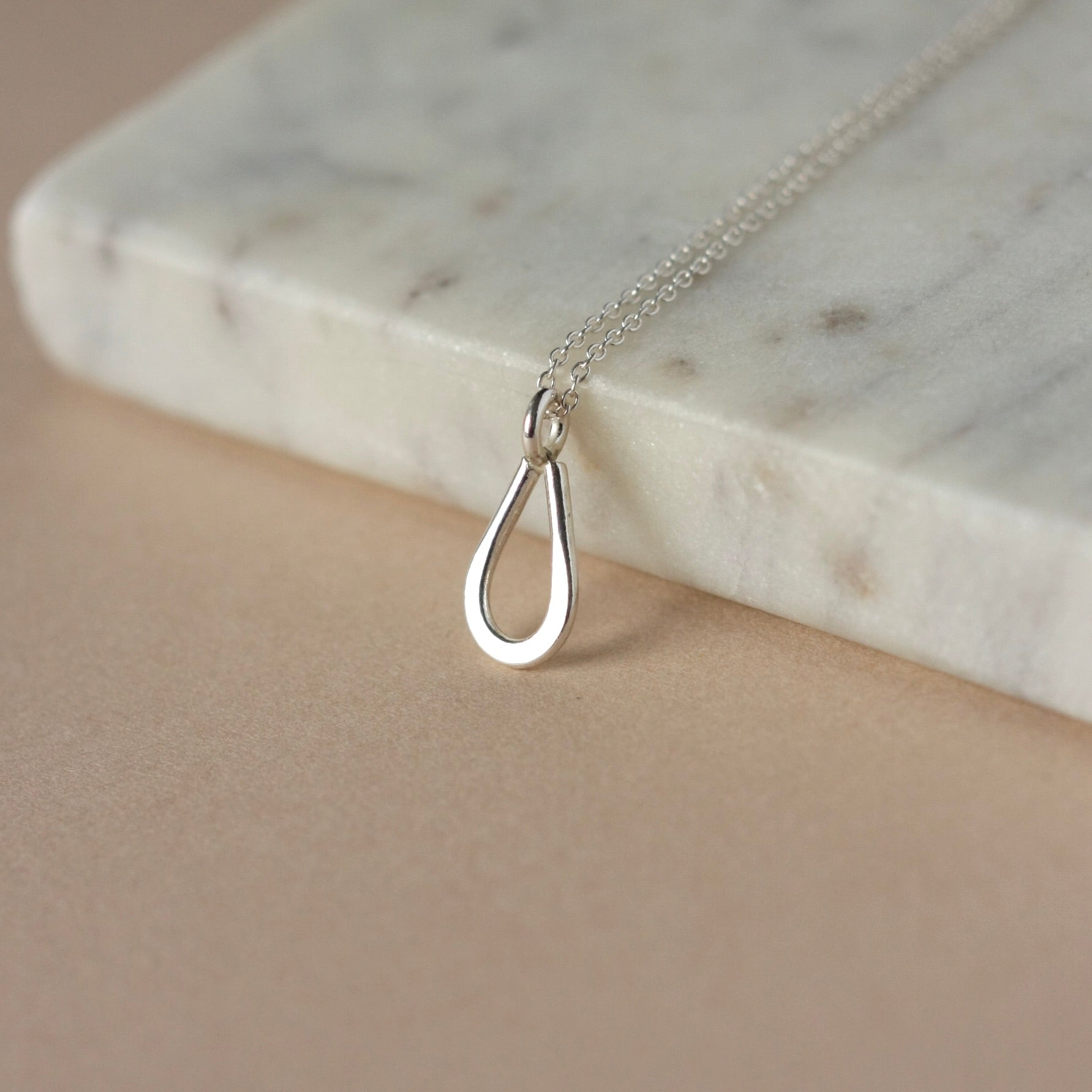 Sterling Silver Layering Teardrop Necklace