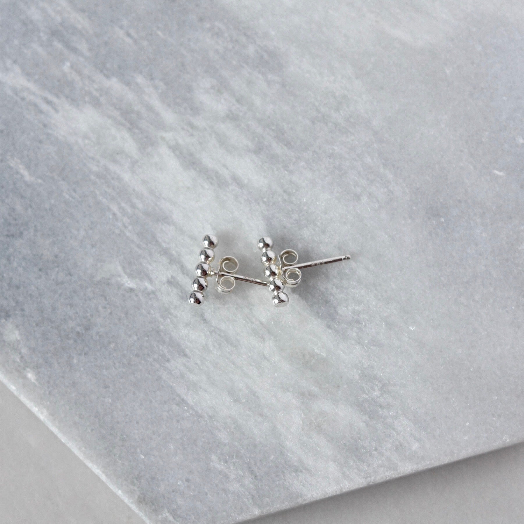 Sterling Silver Shimmer Pave Bar Studs – Something Different Shopping