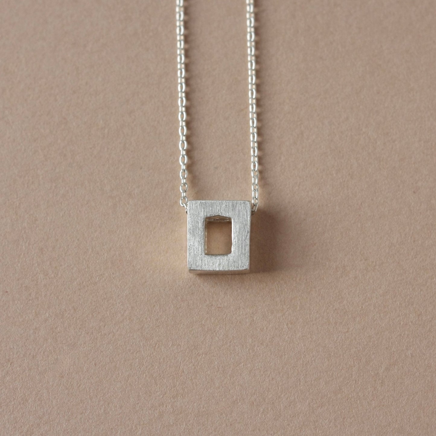 Minimalist Sterling Silver Geometric Charm Necklace