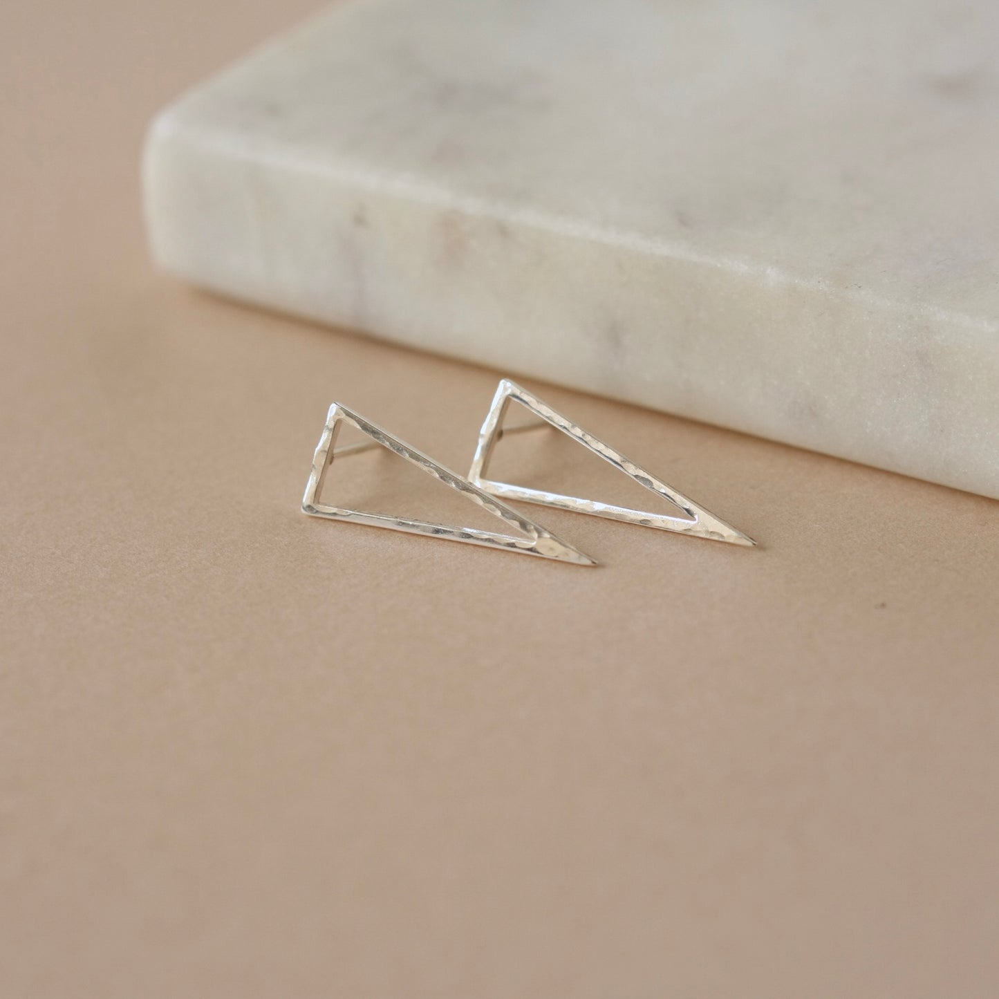 Sterling Silver Geometric Spike Stud Earrings