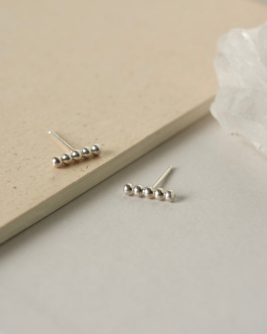 Sterling Silver Bar Stud Earrings