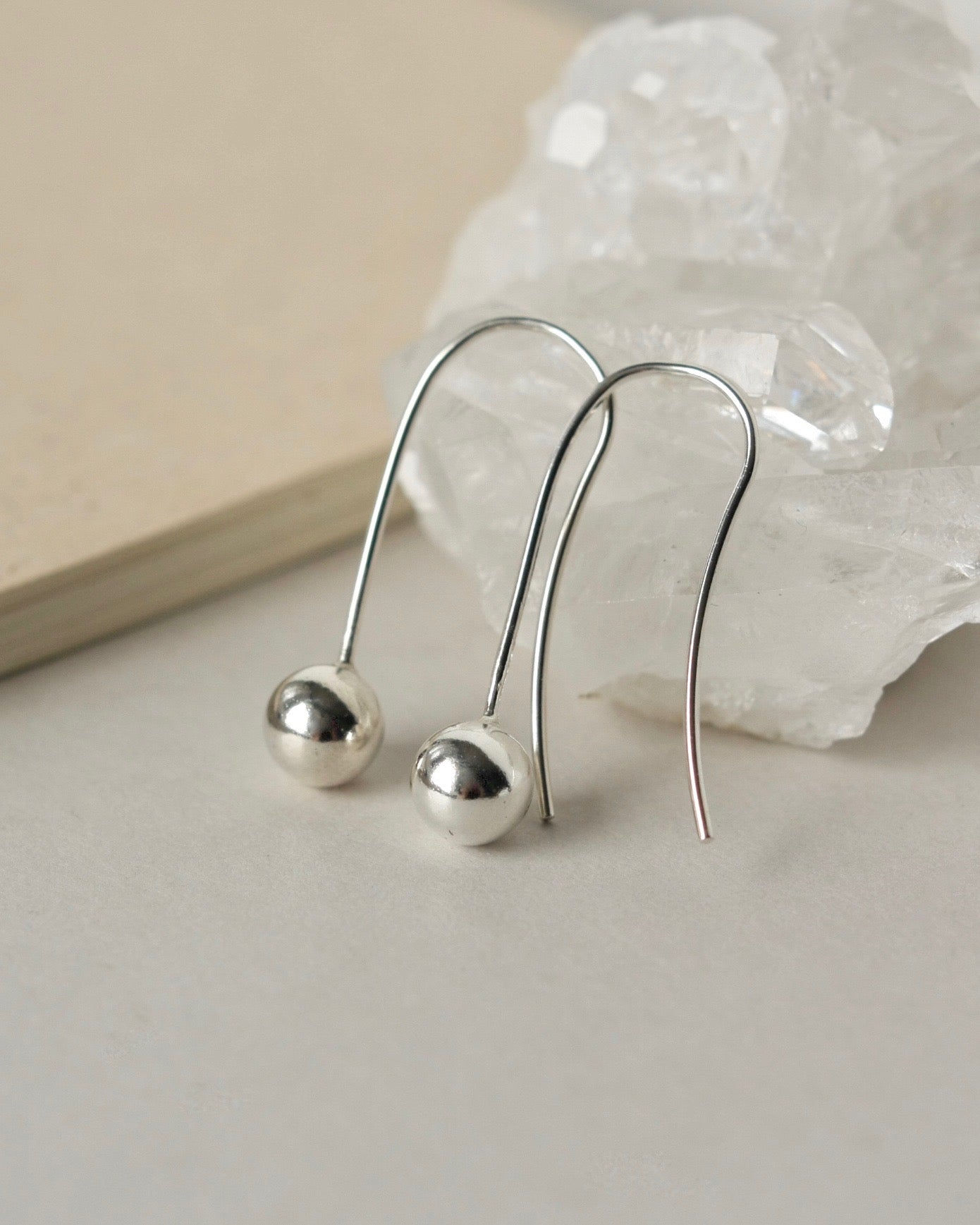 Minimalist Sterling Silver Ball Earrings