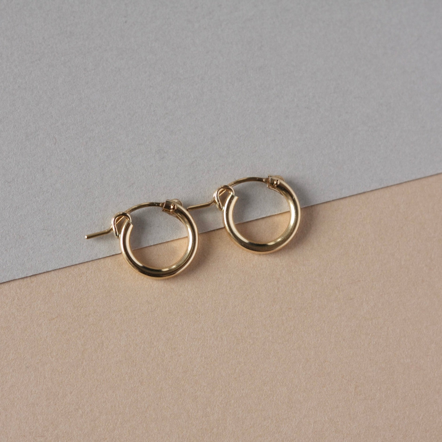 Thick Gold Filled Everyday Small Hoop Earrings