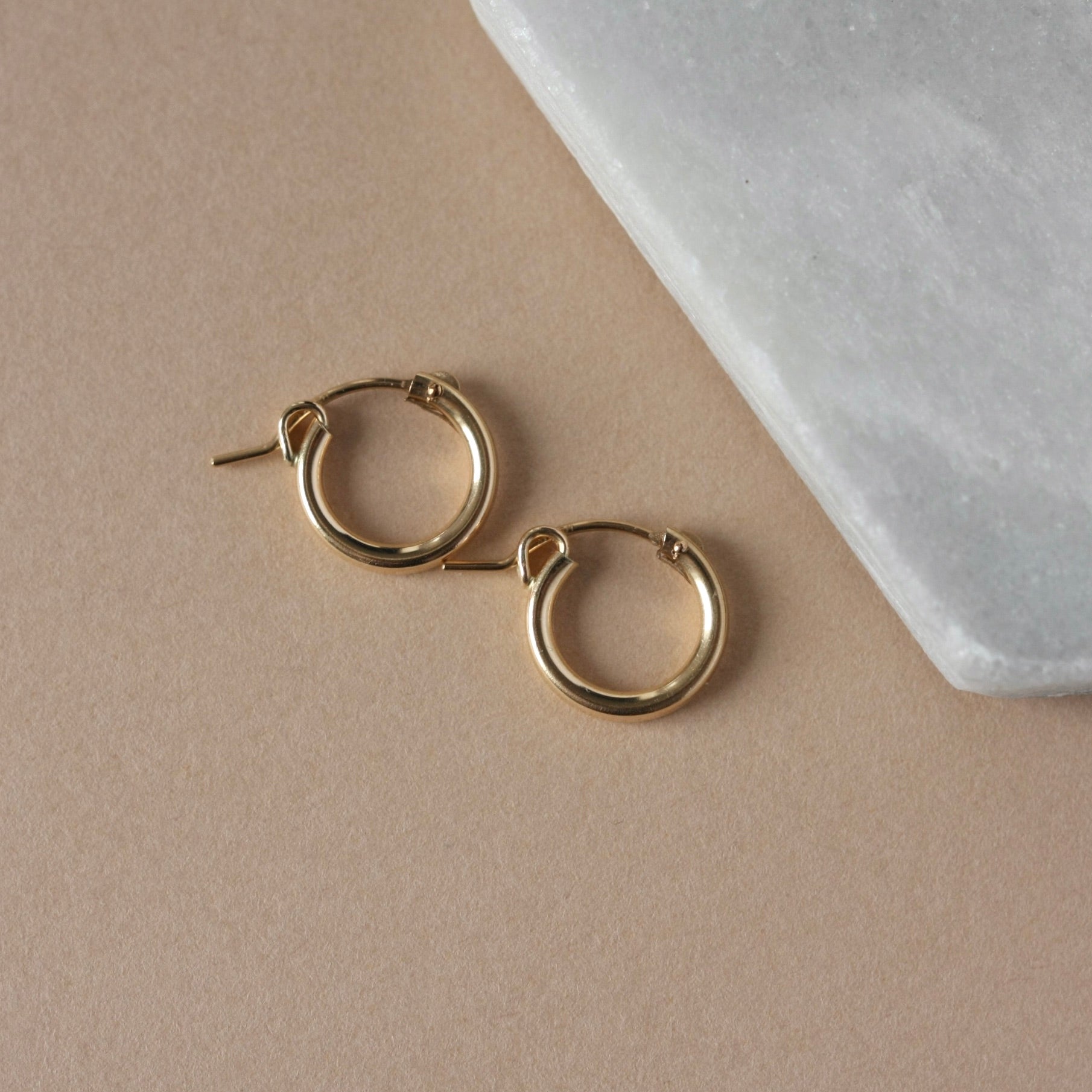 Thick Gold Filled Everyday Small Hoop Earrings