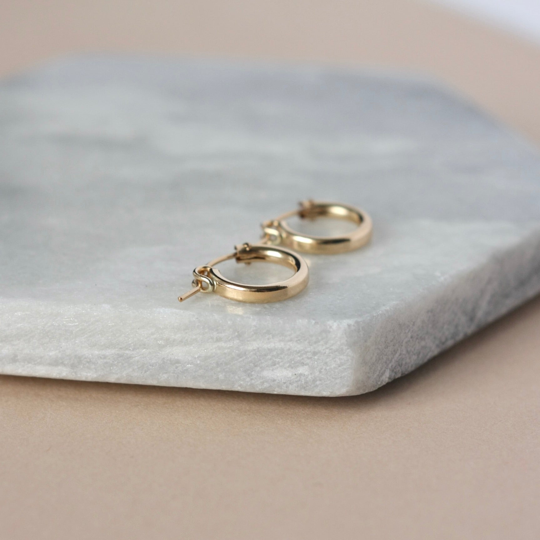 Thick Gold Filled Everyday Small Hoop Earrings